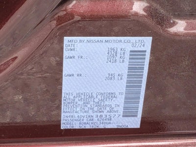 2024 Nissan Altima 2.5 SV