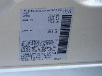 2024 Nissan Altima 2.5 SV