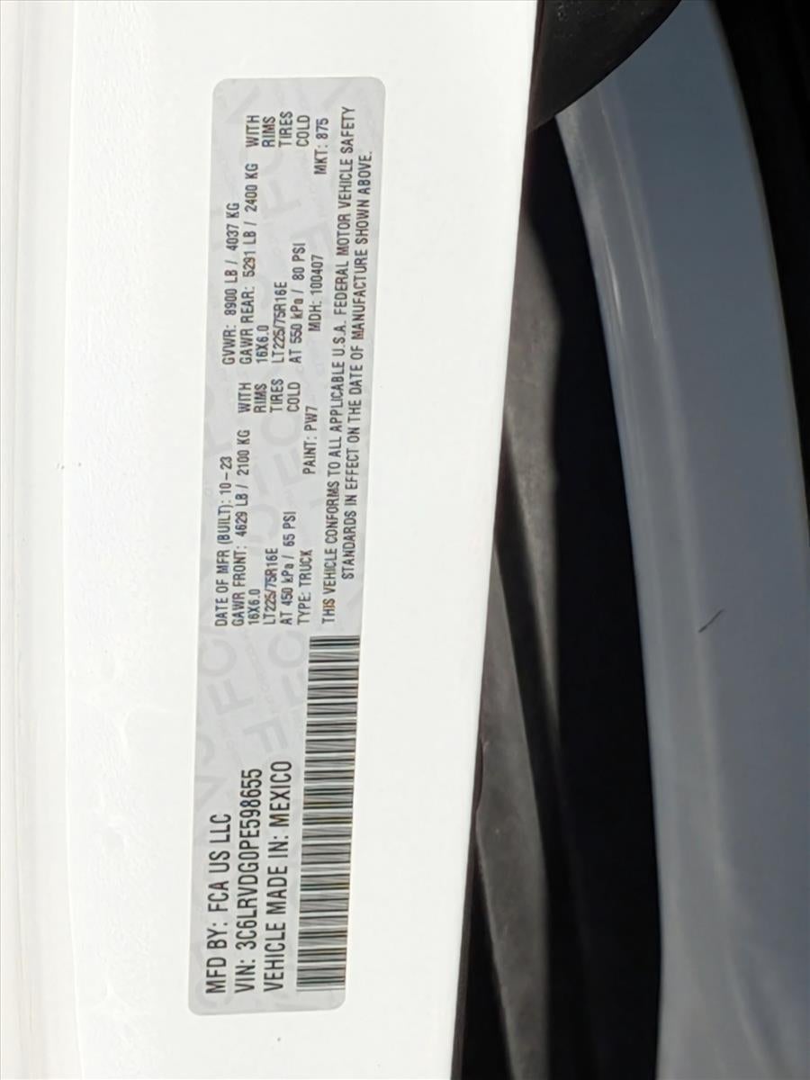 2023 RAM ProMaster Cargo Van Base