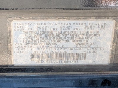 2025 Nissan Versa 1.6 SV