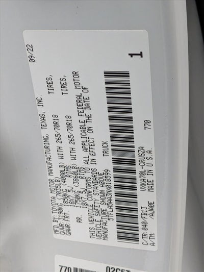 2022 Toyota Tundra 2WD SR5