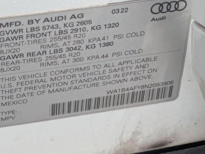 2022 Audi SQ5 Premium Plus TFSI quattro Tiptronic