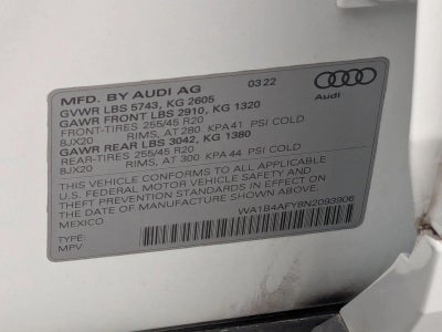 2022 Audi SQ5 Premium Plus TFSI quattro Tiptronic