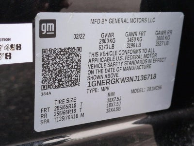 2022 Chevrolet Traverse LT Cloth