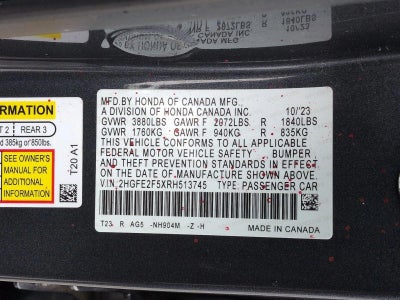 2024 Honda Civic Sedan Sport