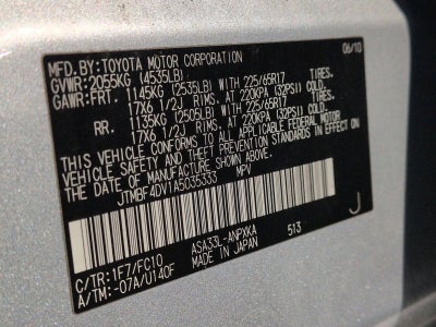 2010 Toyota RAV4 NA