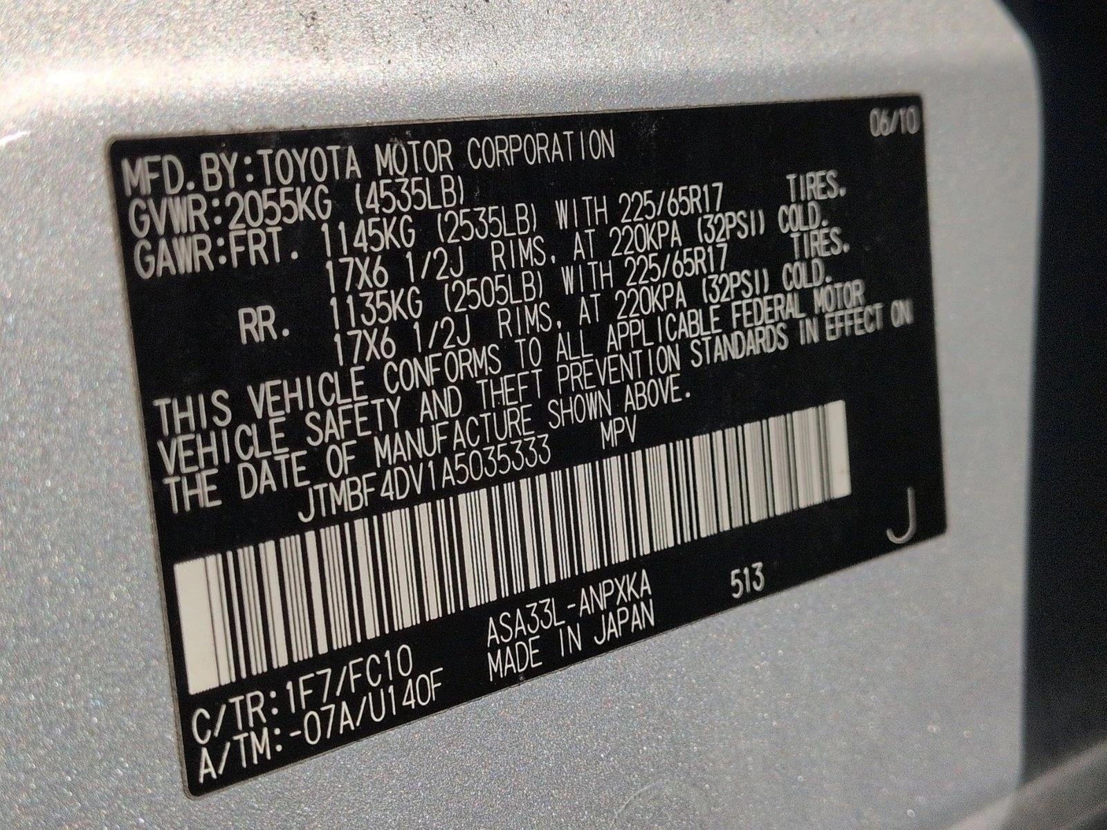 2010 Toyota RAV4 NA