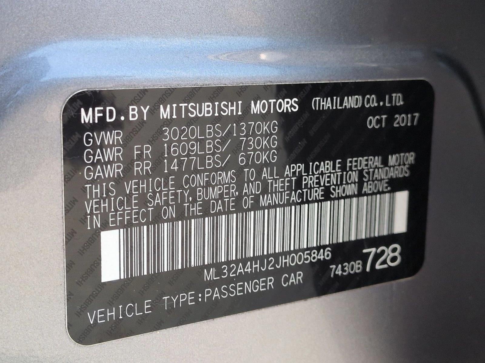 2018 Mitsubishi Mirage SE