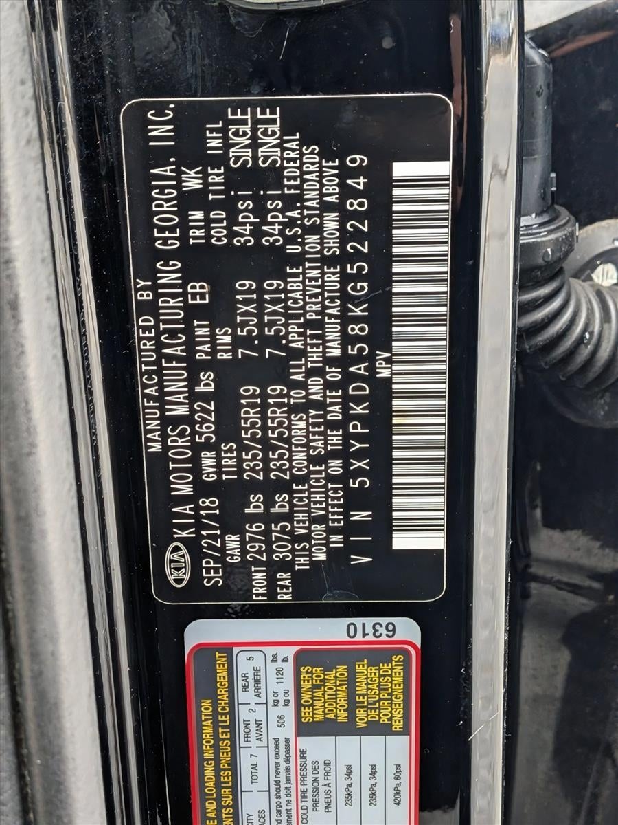 2019 Kia Sorento SX Limited V6