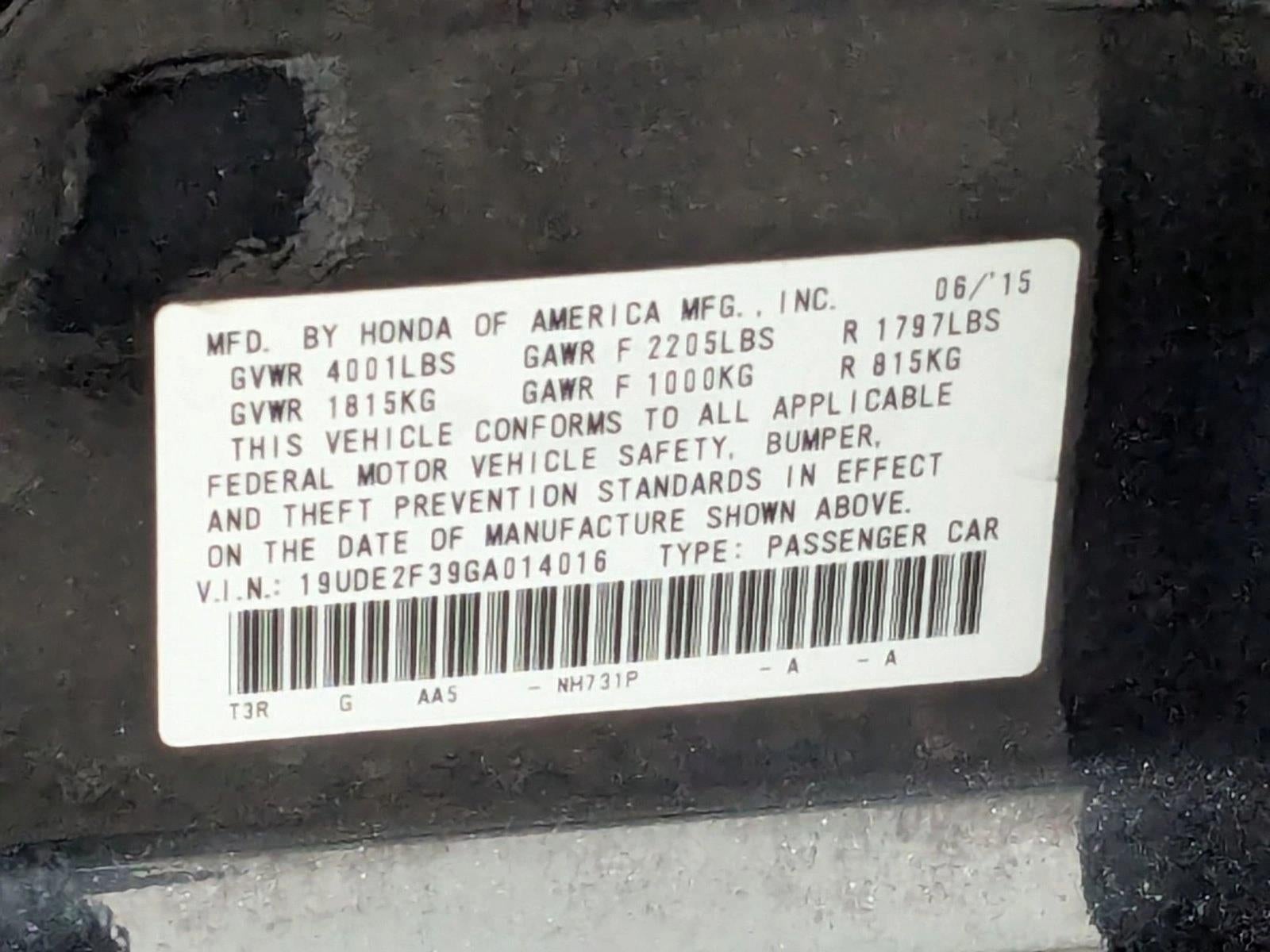 2016 Acura ILX ILX with AcuraWatch Plus