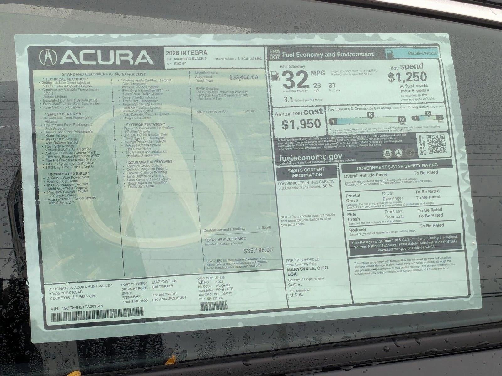 2026 Acura Integra CVT