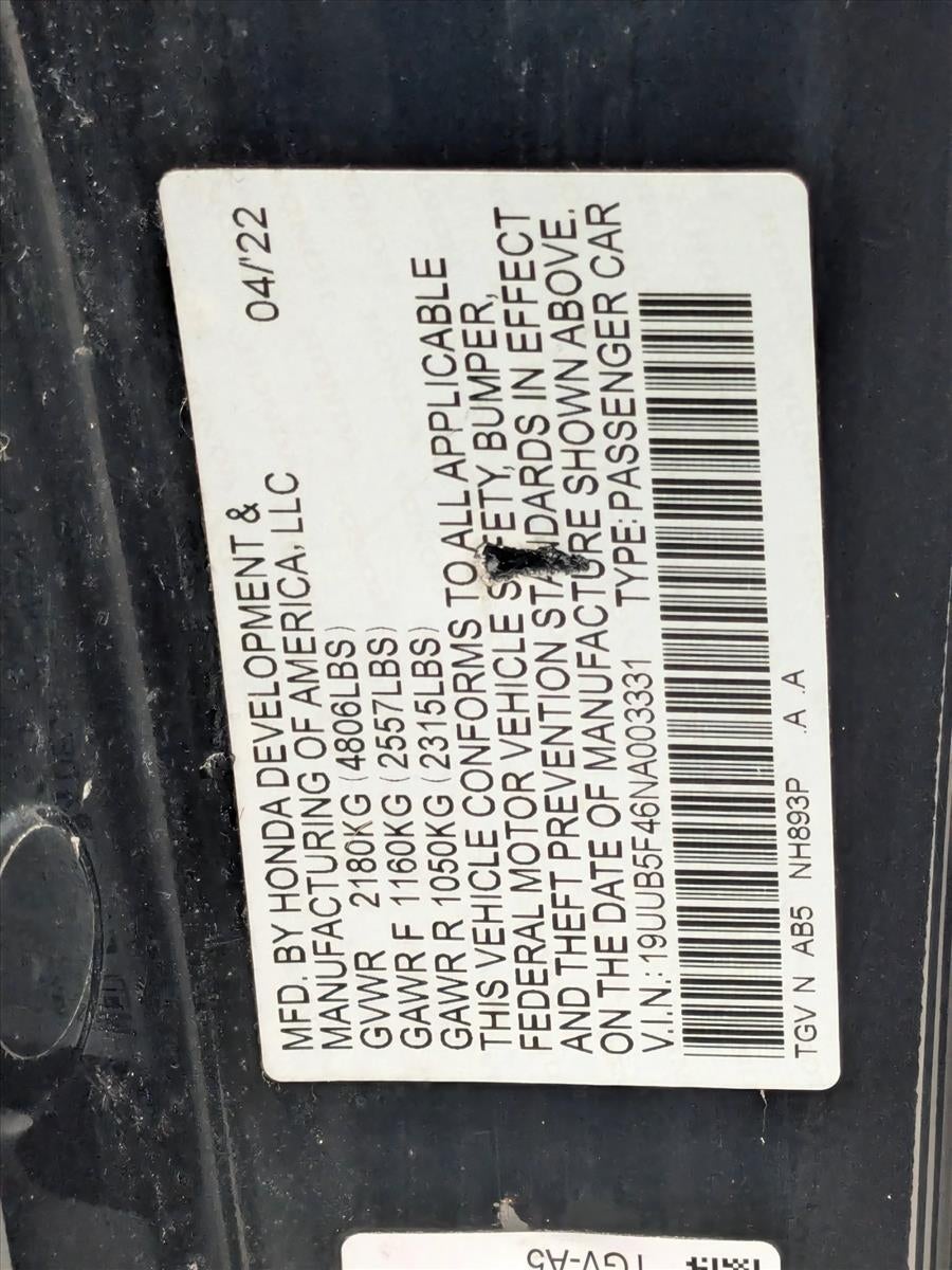 2022 Acura TLX FWD w/Technology Package