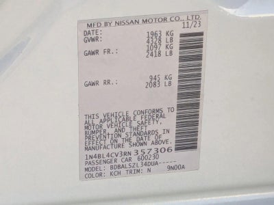 2024 Nissan Altima 2.5 SR Sedan