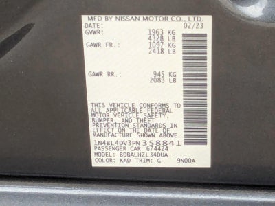 2023 Nissan Altima 2.5 SV Sedan