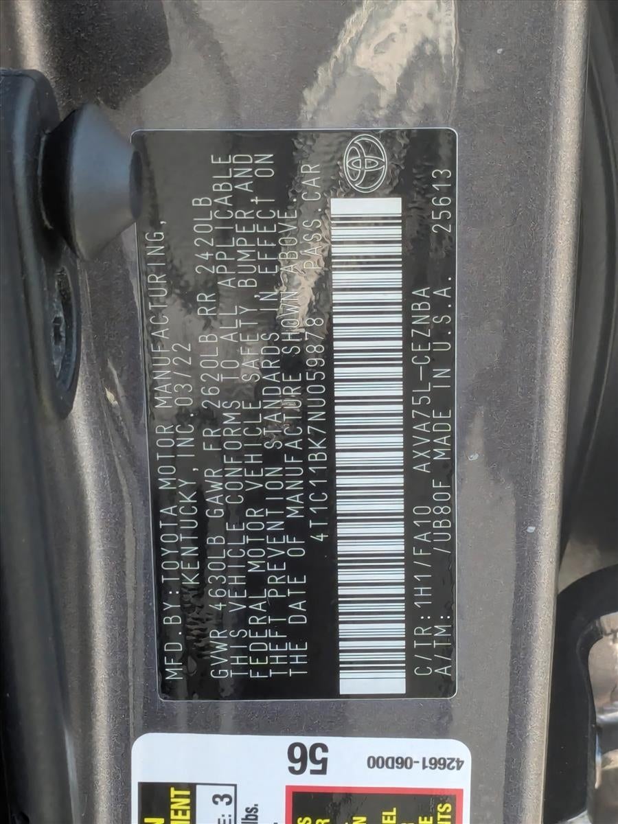 2022 Toyota Camry LE Auto AWD (Natl)