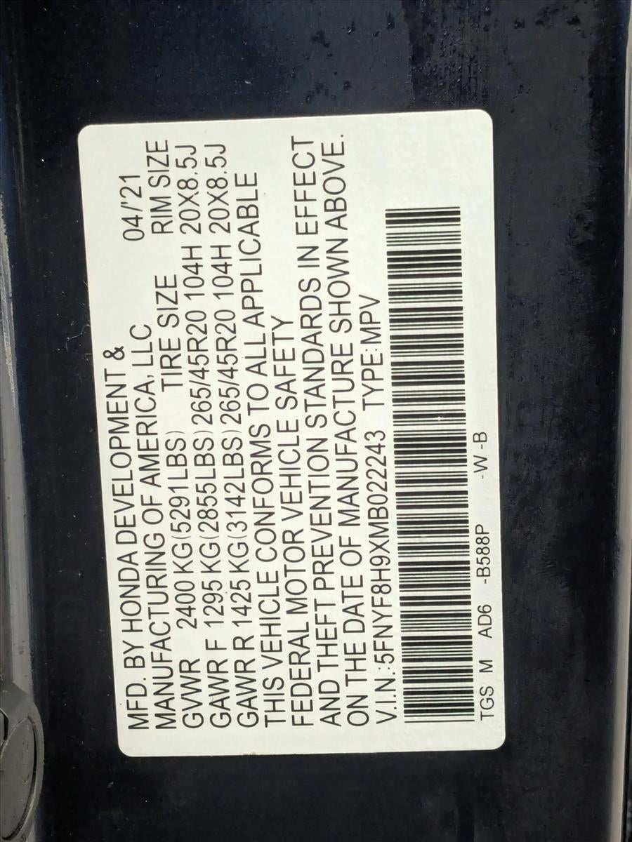 2021 Honda Passport Touring AWD