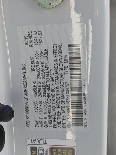 2019 Honda CR-V EX-L AWD