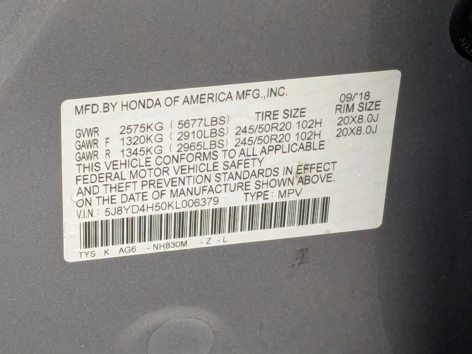 2019 Acura MDX SH-AWD w/Technology Pkg