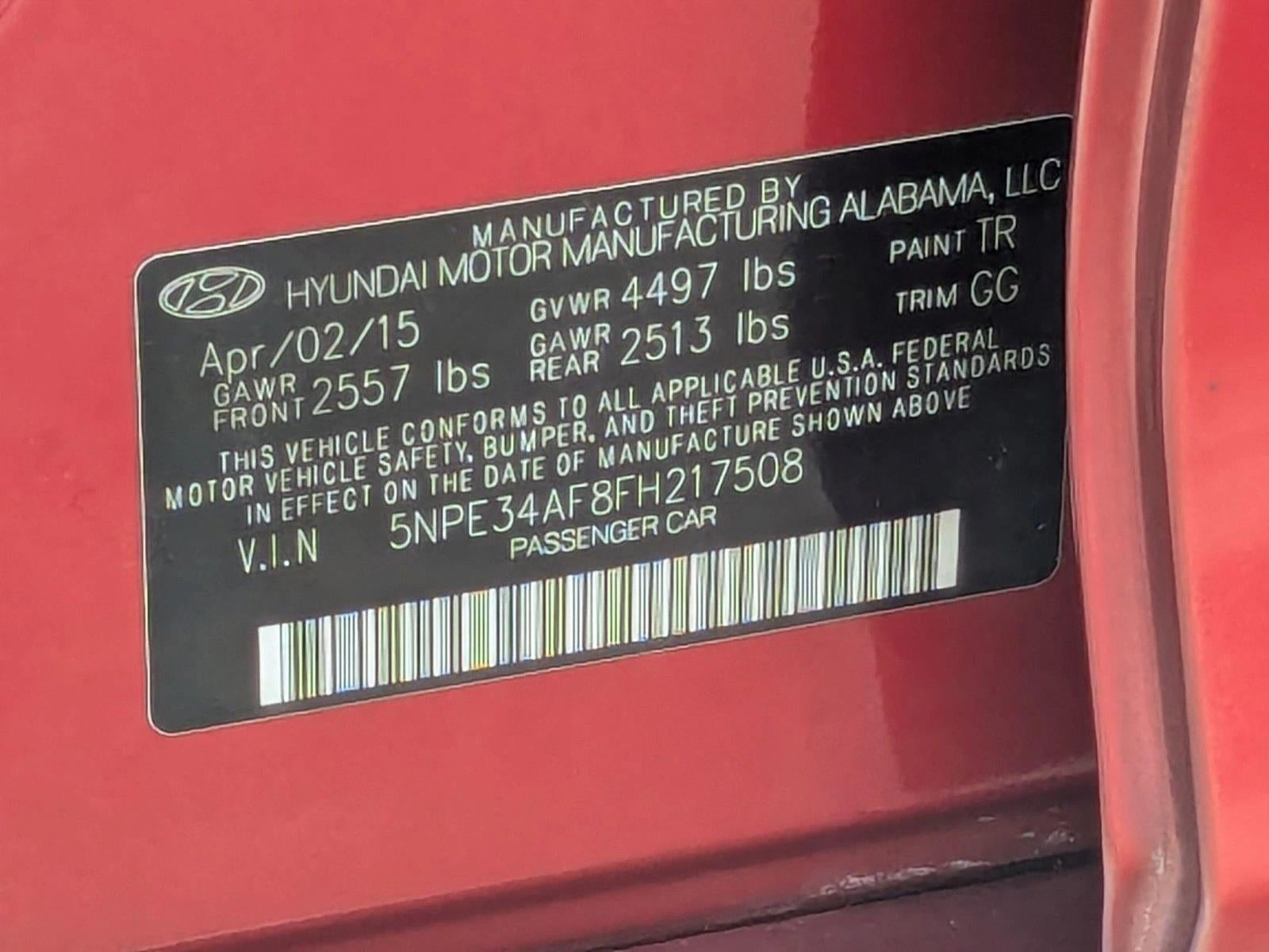 2015 Hyundai SONATA 4dr Sdn 2.4L Sport PZEV