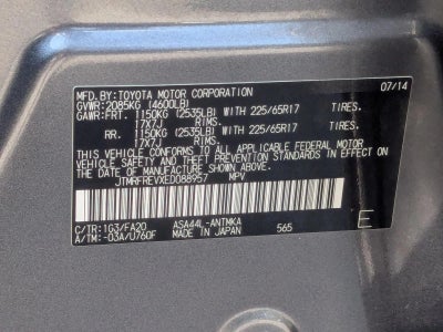 2014 Toyota RAV4 AWD 4dr XLE (Natl)