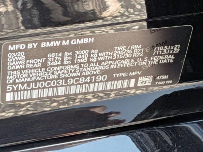 2020 BMW X5 M X5 M Competition Sports Activity Vehicle