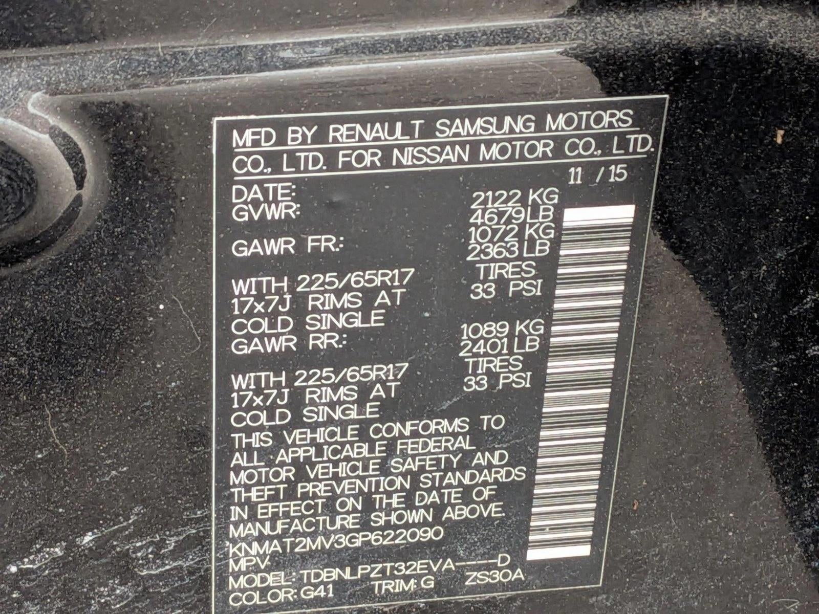 2016 Nissan Rogue AWD 4dr S