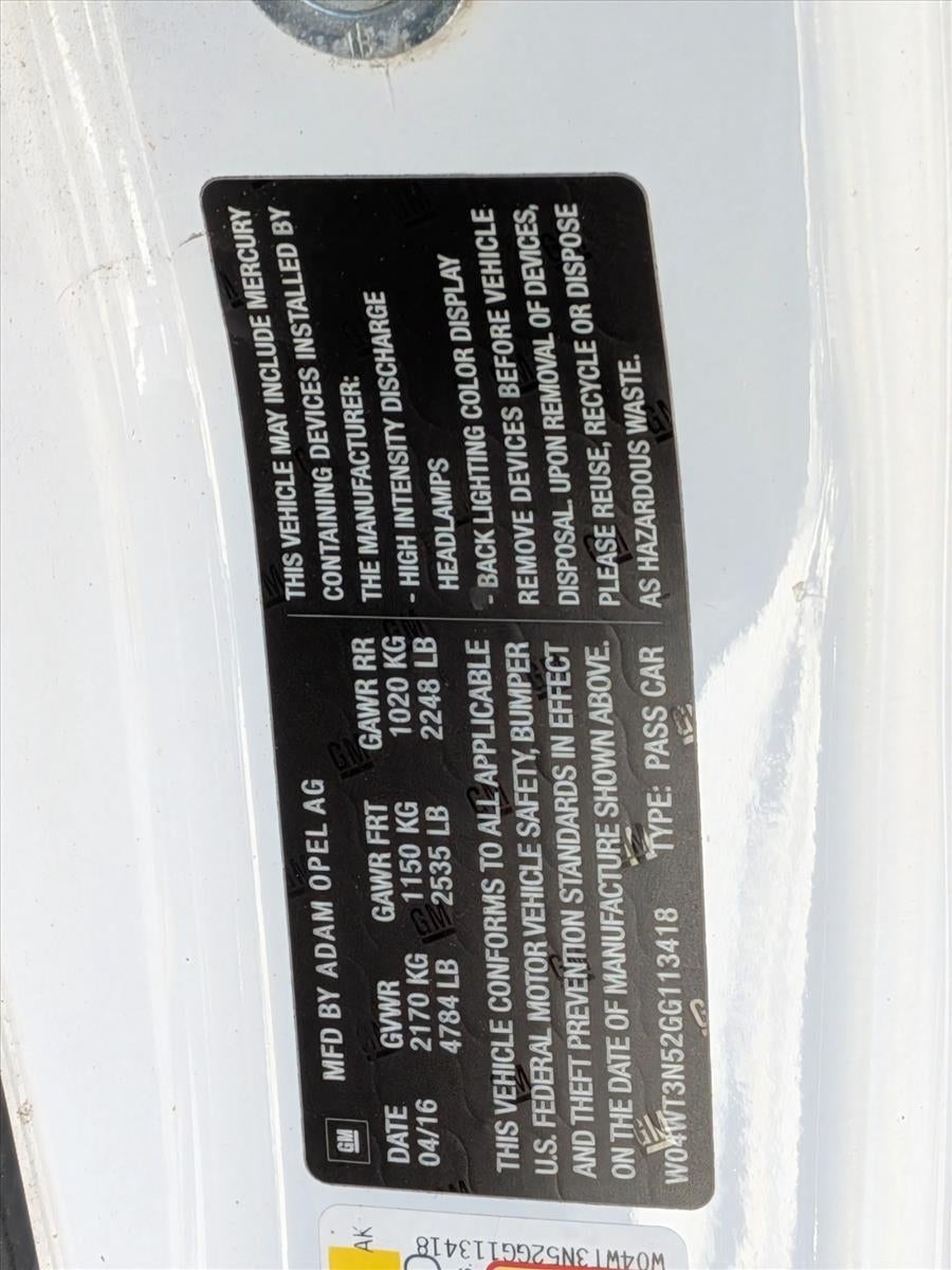 2016 Buick Cascada 2dr Conv Premium