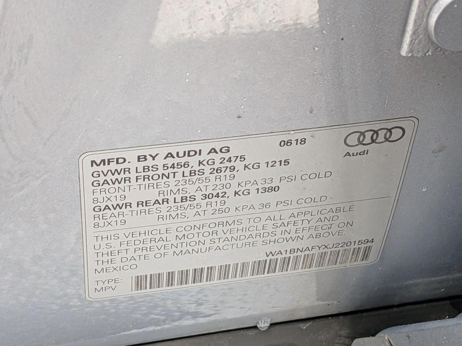 2018 Audi Q5 2.0 TFSI Premium Plus