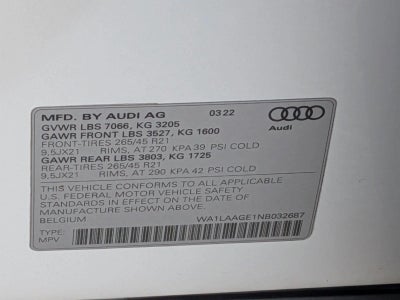 2022 Audi e-tron Premium Plus quattro