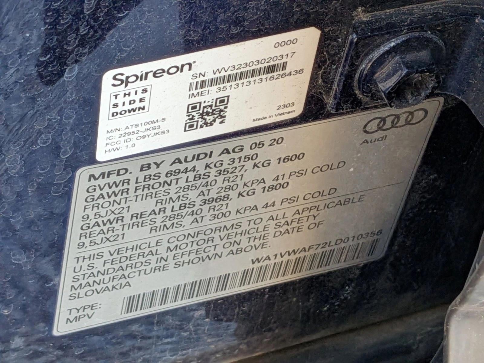 2020 Audi SQ7 Prestige 4.0 TFSI quattro