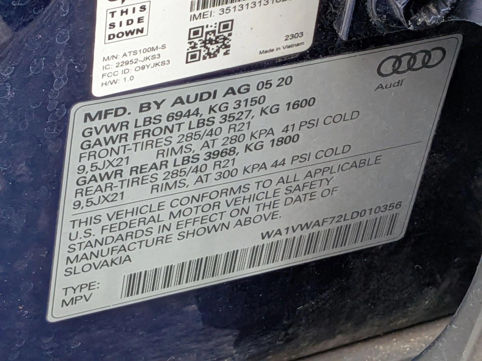 2020 Audi SQ7 Prestige 4.0 TFSI quattro