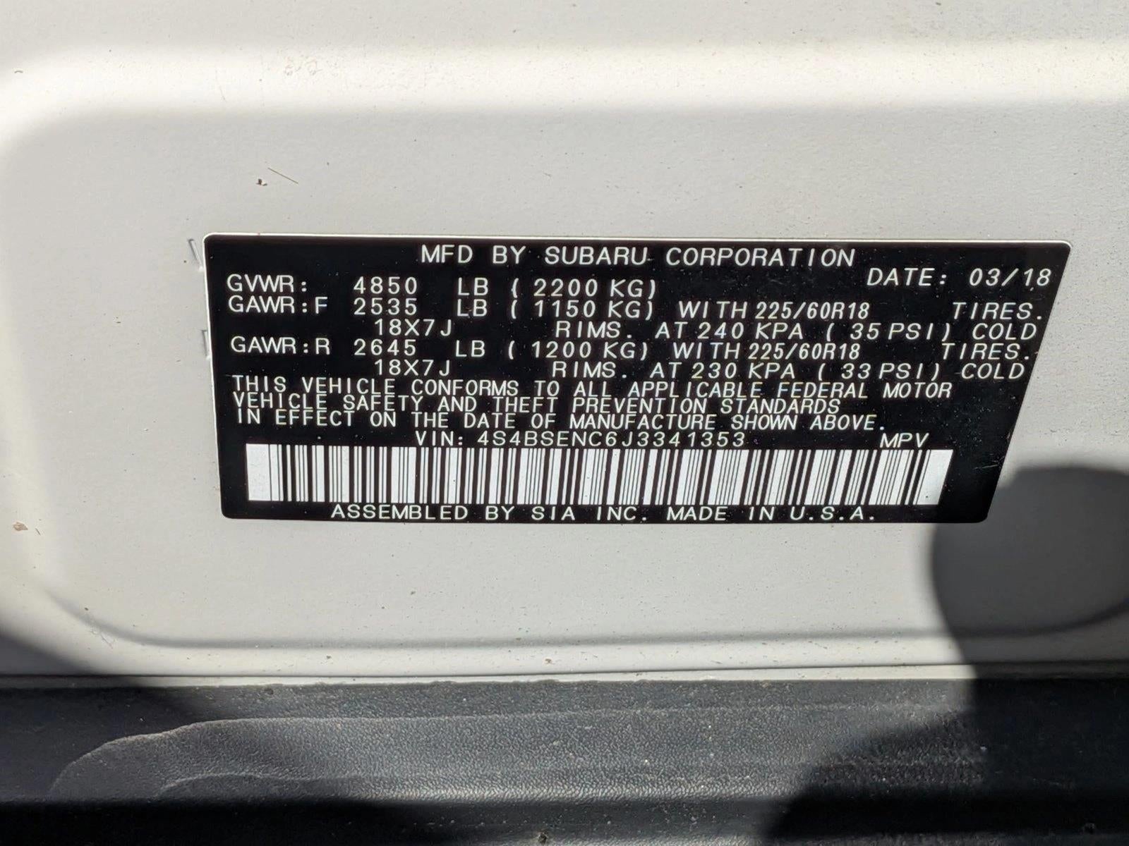 2018 Subaru Outback 3.6R Limited