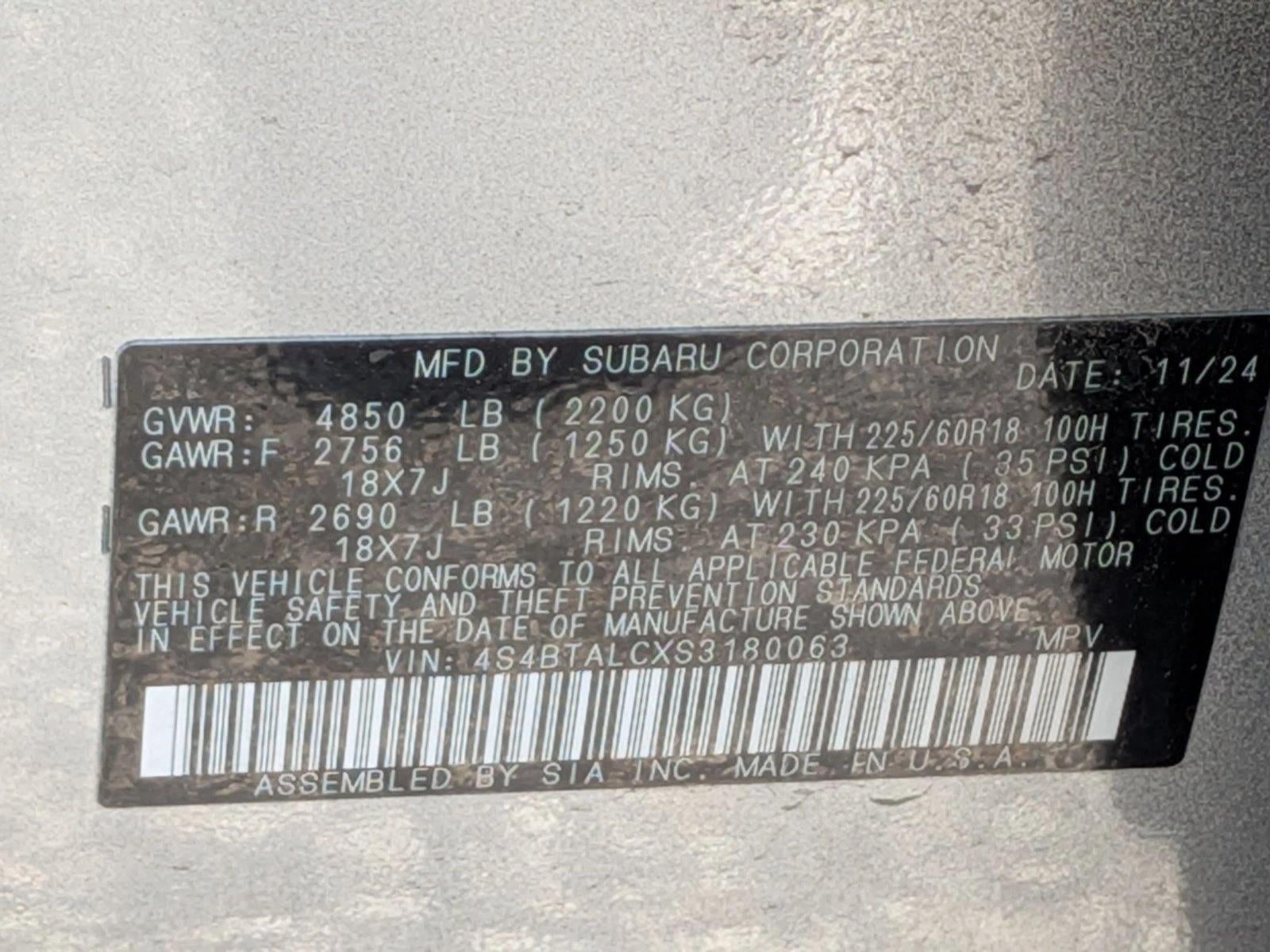 2025 Subaru Outback Onyx Edition AWD