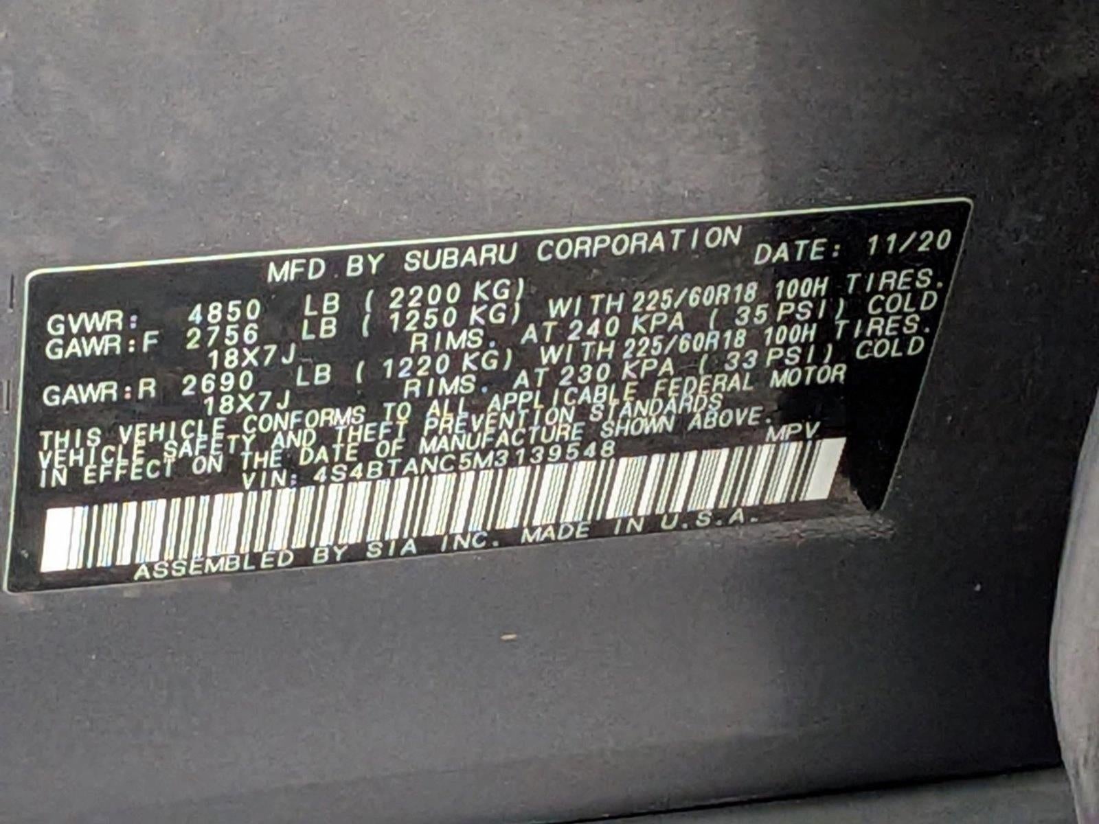 2021 Subaru Outback Limited CVT