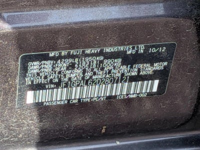 2013 Subaru Impreza Wagon 5dr Auto 2.0i Sport Premium