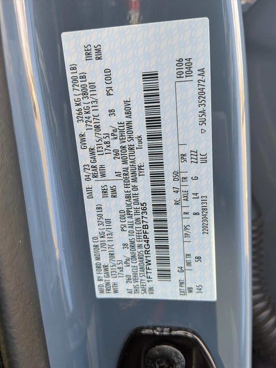 2023 Ford F-150 Raptor 4WD SuperCrew 5.5' Box