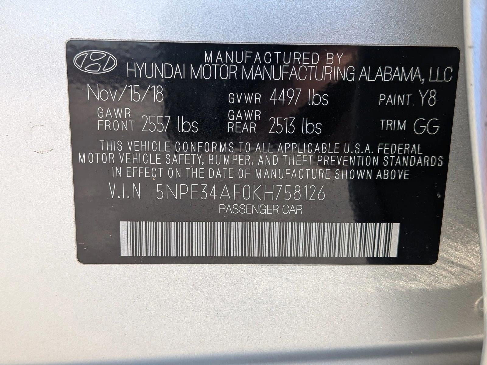 2019 Hyundai SONATA SEL 2.4L