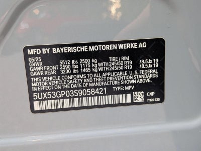 2025 BMW X3 30 xDrive Sports Activity Vehicle