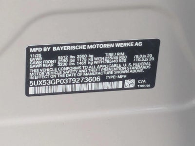 2026 BMW X3 30 xDrive Sports Activity Vehicle