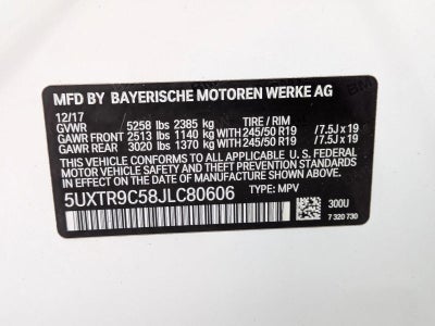 2018 BMW X3 xDrive30i Sports Activity Vehicle