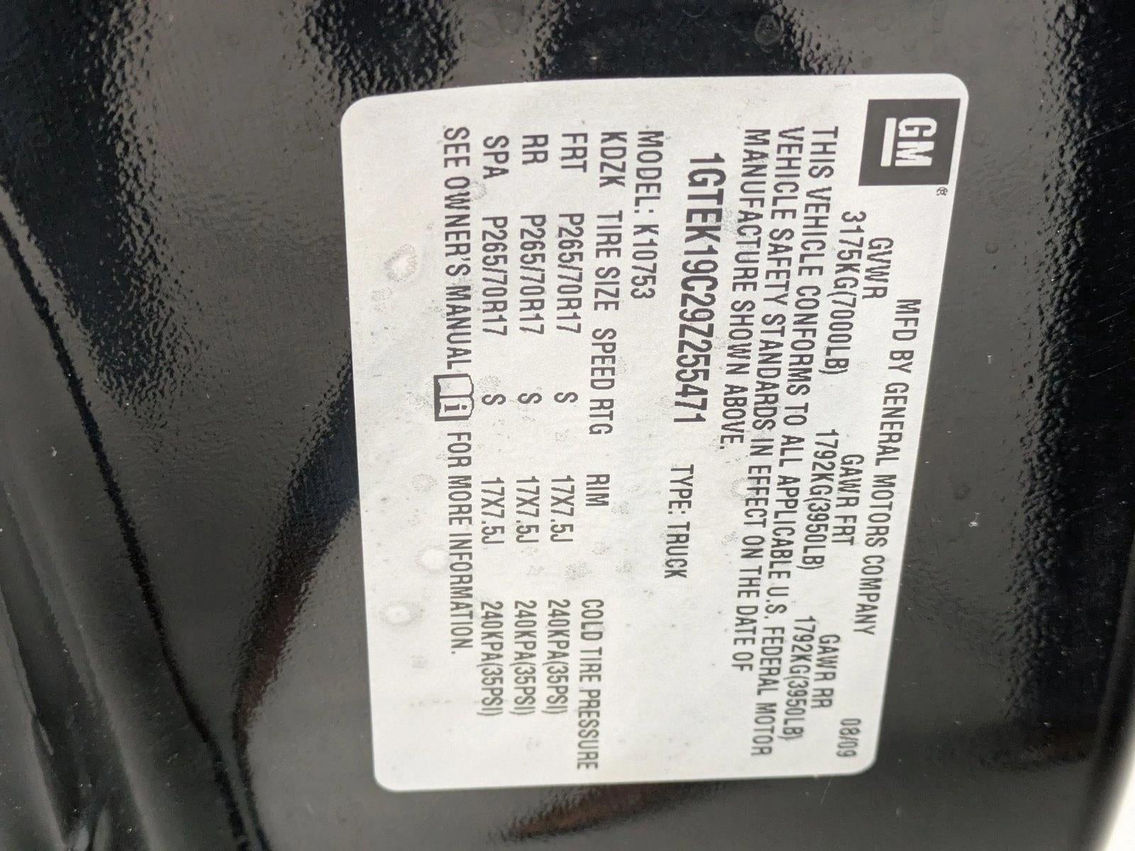 2009 GMC Sierra 1500 Extended Cab Standard Box 4-Wheel Drive SL