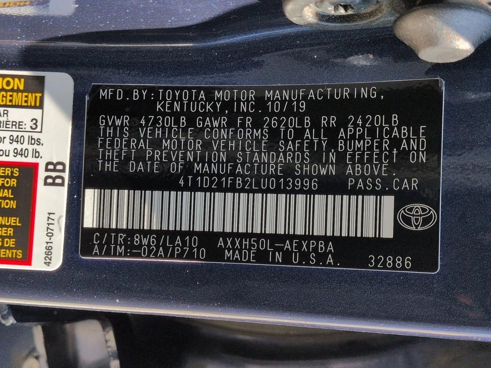 2020 Toyota Avalon Hybrid Limited (Natl)