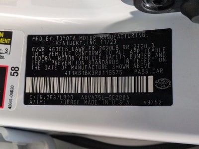 2024 Toyota Camry XSE Auto AWD (Natl)
