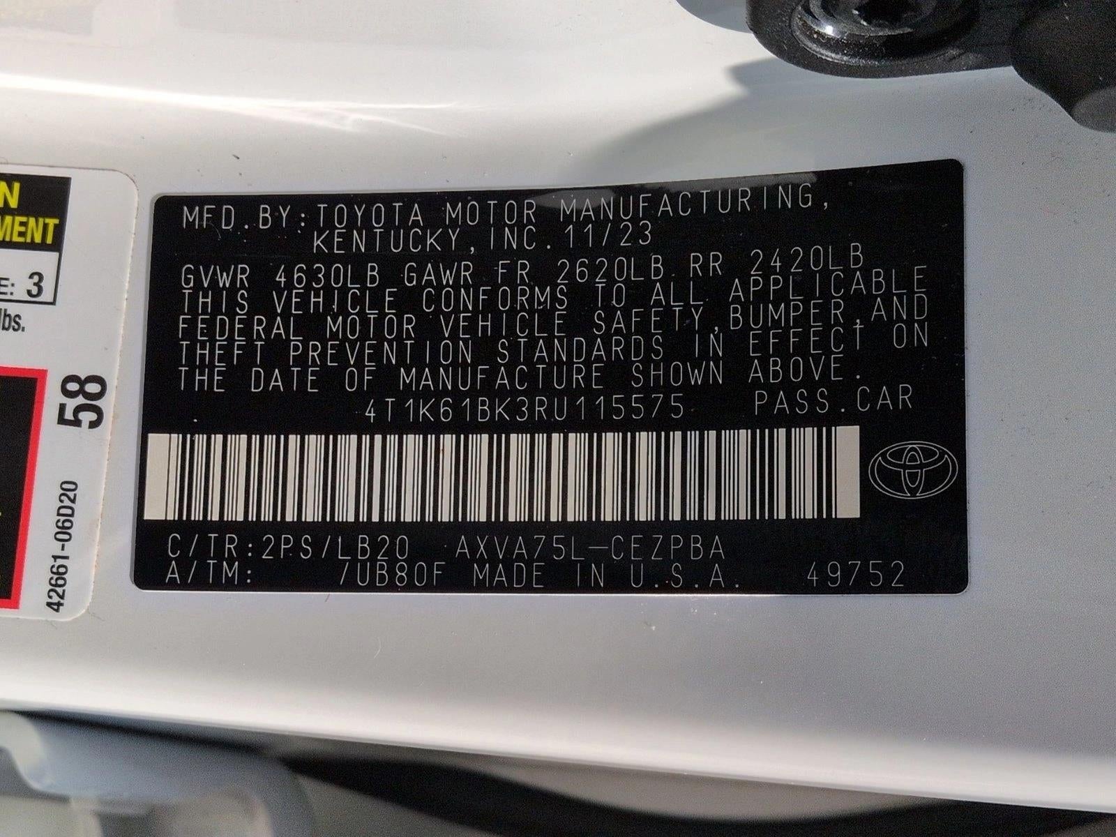 2024 Toyota Camry XSE Auto AWD (Natl)