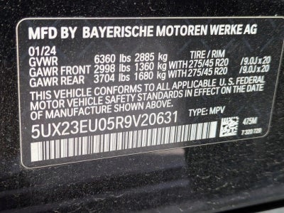 2024 BMW X5 xDrive40i Sports Activity Vehicle