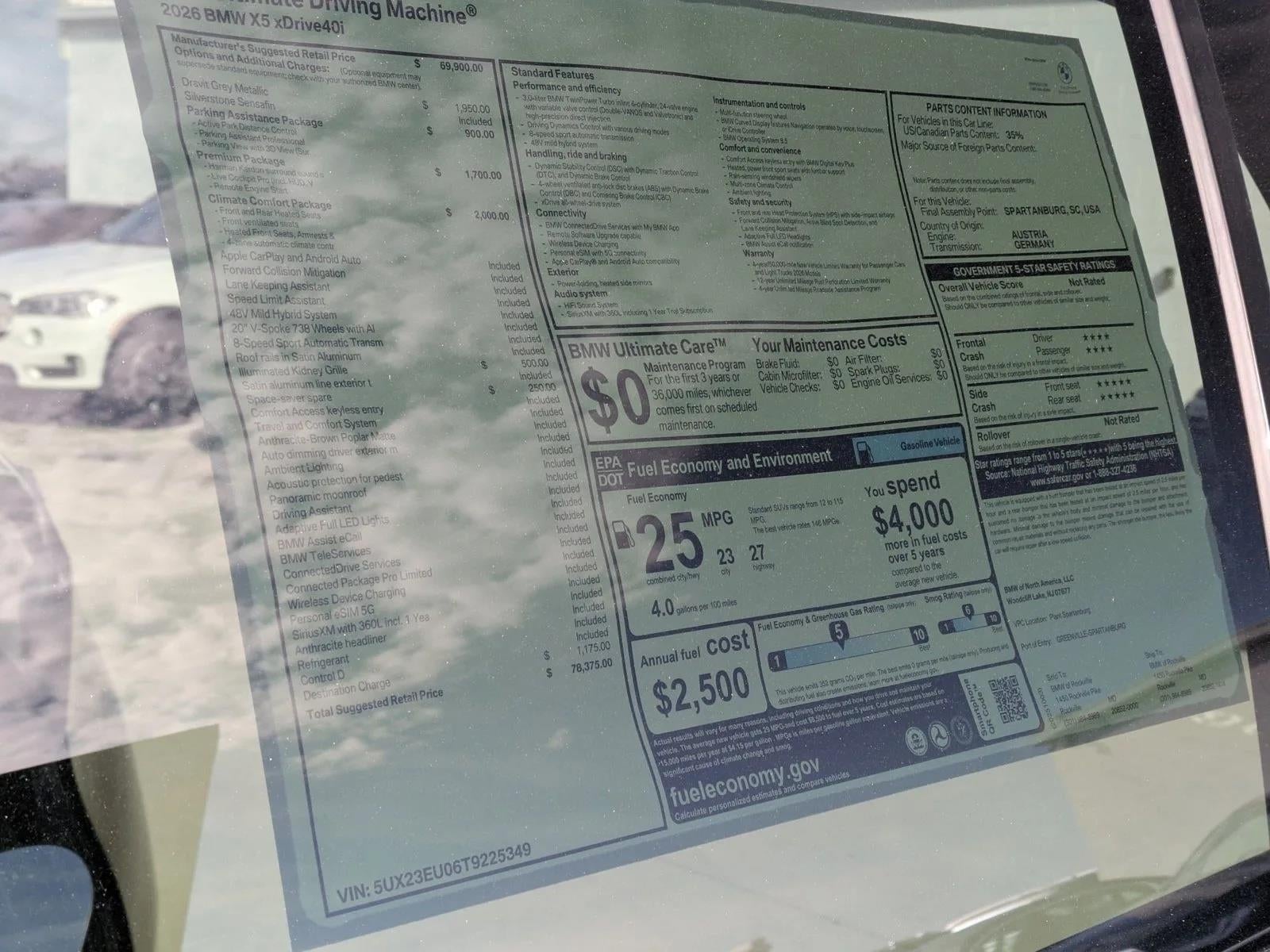 2026 BMW X5 xDrive40i Sports Activity Vehicle