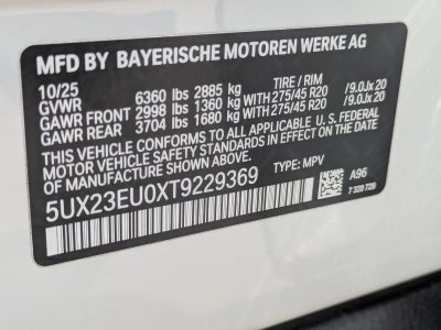 2026 BMW X5 xDrive40i Sports Activity Vehicle