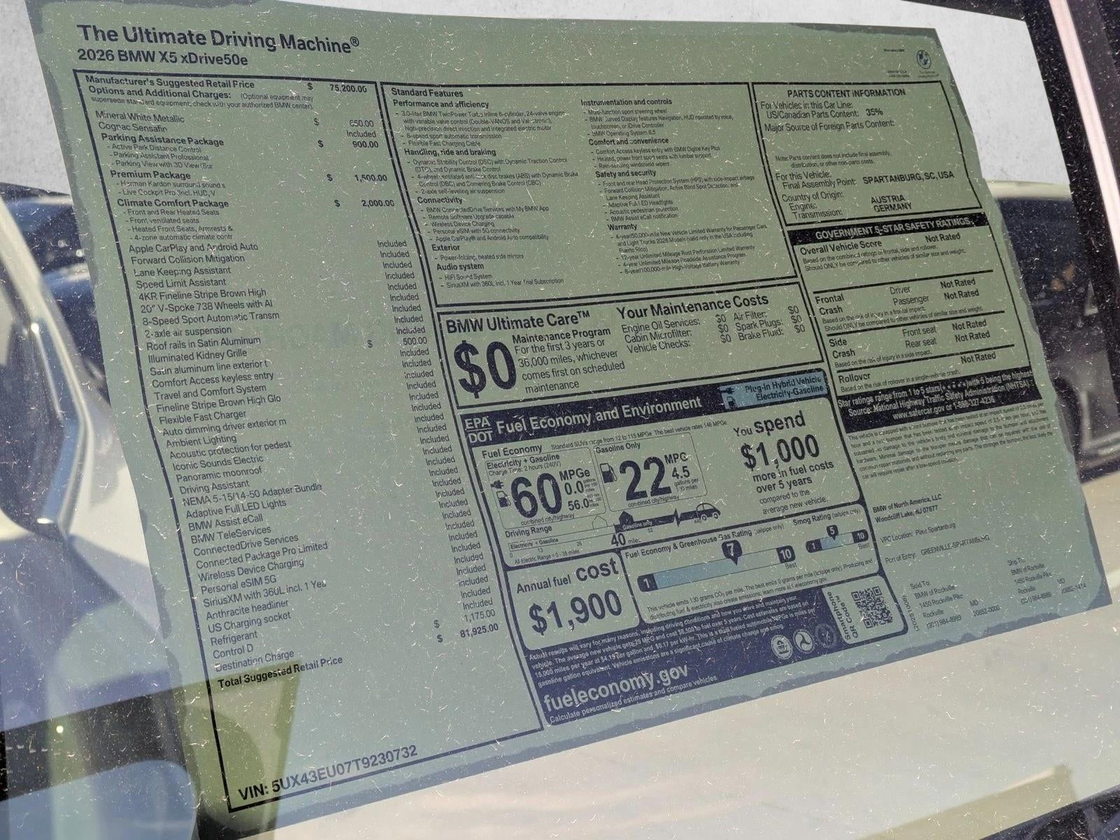 2026 BMW X5 xDrive50e Plug-In Hybrid