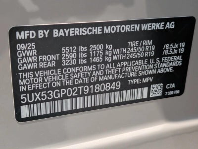 2026 BMW X3 30 xDrive Sports Activity Vehicle