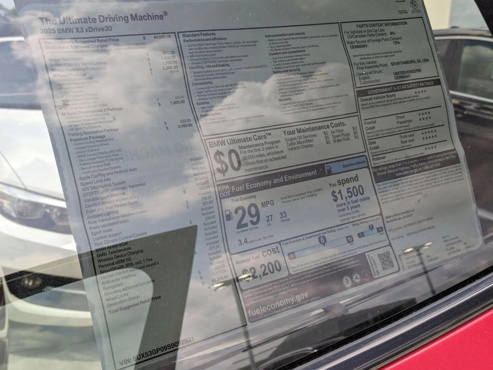 2025 BMW X3 30 xDrive Sports Activity Vehicle